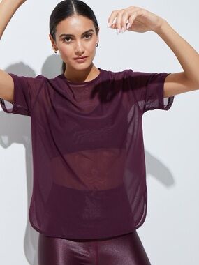 NOLI YOGA - Mesh Flow Tee - Small